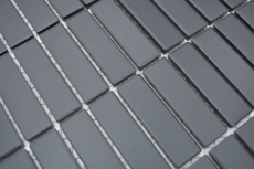 Muestra de mano mosaico azulejo cerámica barras negro sin esmaltar plato de ducha azulejo de suelo MOS24B-0310-R10_m
