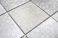 Retro vintage azulejos de mosaico de cerámica gris cocina splashback MOS22-CELLO_f | 10 esteras de mosaico