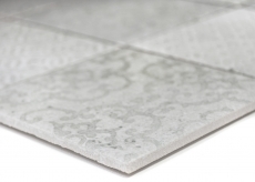 Retro vintage azulejos de mosaico de cerámica gris cocina splashback MOS22-CELLO_f | 10 esteras de mosaico