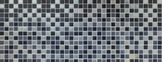 Azulejos de mosaico de cerámica negro plata antracita cromo cocina splashback MOS18-0317_f | 10 esteras de mosaico
