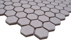 Azulejos de mosaico de cerámica hexágono blanco mate pared ducha azulejo backsplash pared azulejos MOS11A-0111_f | 10 esteras de mosaico