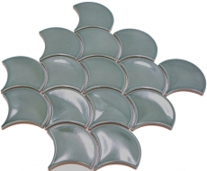 Mosaico de azulejos de cerámica ventilador de gasolina brillante azulejo WC azulejos de baño MOS13-FS18_f | 10 esteras de mosaico