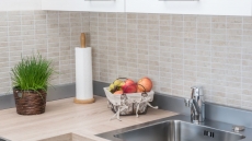 Mosaico de azulejos de cerámica barras de piedra mirada luz beige azulejos backsplash cocina MOS24-STSO45_f | 10 esteras de mosaico