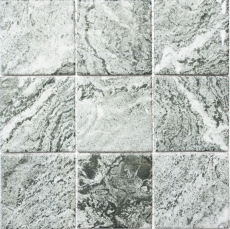 Mosaico de azulejos de cerámica efecto piedra estructura gris azulejos backsplash cocina MOS22-HWA9GY_f | 10 esteras de mosaico