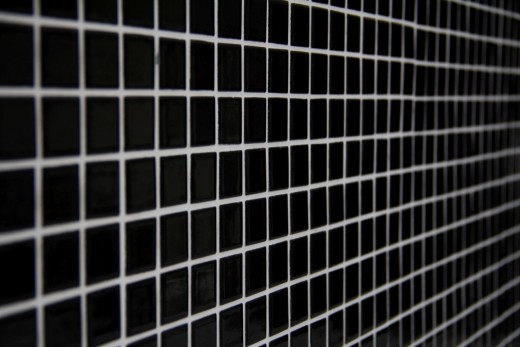 Mosaico de cerámica NEGRO GLOSSY pared azulejo backsplash cocina MOS18-0302_f