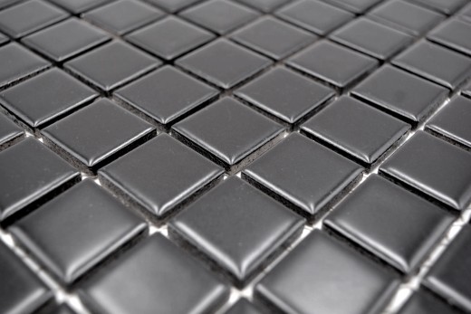 Mosaico de cerámica BLACK MATT backsplash pared azulejos cocina MOS18-0311_f