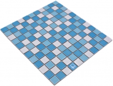 Piscina mosaico mosaico azulejo de cerámica azul blanco brillante cocina splashback MOS18-0407_f