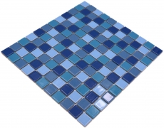Mosaico de azulejos de cerámica mosaico azul verde turquesa brillante backsplash MOS18-0408_f