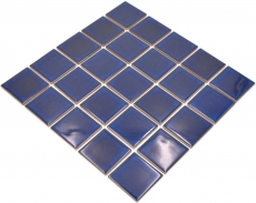 Mosaico de azulejos de cerámica azul cobalto azul oscuro brillante backsplash MOS14-0405_f