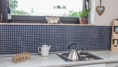 Mosaico de azulejos de cerámica COBALT AZUL AZUL OSCURO Cocina splashback baño MOS18-0405_f