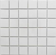 Mosaico de azulejos de cerámica blanco brillante espejo azulejo de la pared del baño MOS16B-0101_f