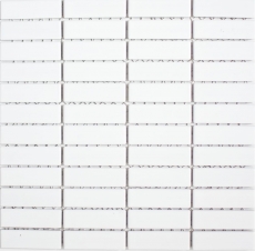 Mosaico de azulejos de cerámica varillas blanco brillante azulejo backsplash cocina MOS24-0102_f