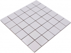Azulejo de mosaico de cerámica blanco mate azulejo espejo pared del baño MOS16B-0111_f