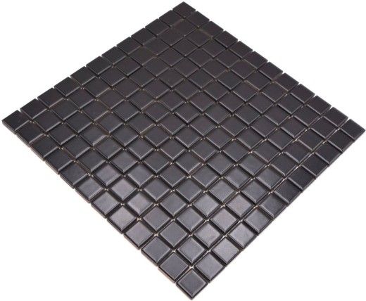 Mosaico de cerámica negro mate azulejo backsplash cocina splashback MOS18D-0311_f