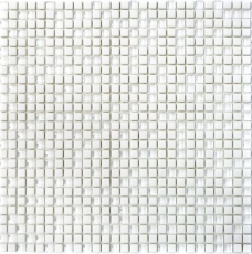 Mosaico de azulejos ECO GLAS Esmalte blanco mate MOS140-07W_f | 10 esteras de mosaico