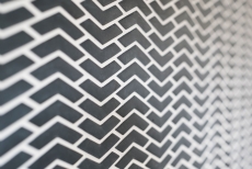 Mosaico de azulejos ECO GLAS espiga esmalte negro mate MOS140-HB31B_f | 10 esteras de mosaico