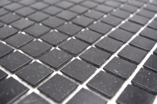 Mosaico de vidrio negro azulejo de la pared azulejo del baño MOS50-0302_f | 10 esteras de mosaico