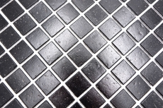 Mosaico de vidrio negro azulejo de la pared azulejo del baño MOS50-0302_f | 10 esteras de mosaico