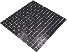 Mosaico de vidrio negro azulejo de la pared azulejo del baño MOS50-0302_f | 10 esteras de mosaico
