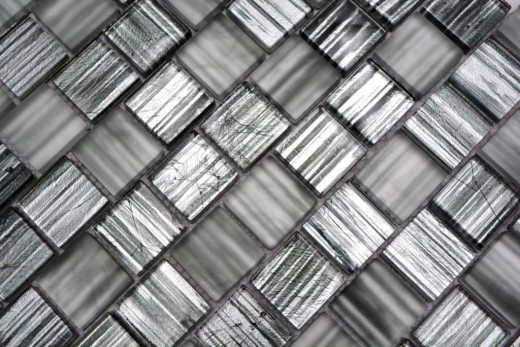 Mosaico mosaico de vidrio Cristal esmerilado vidrio negro claro mate esmerilado MOS78-CF81_f