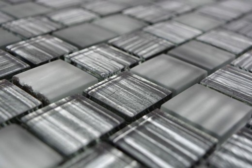Mosaico mosaico de vidrio Cristal esmerilado vidrio negro claro mate esmerilado MOS78-CF81_f