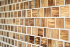 Mosaico de azulejos de vidrio mosaico Cristal esmerilado vidrio marrón claro mate esmerilado MOS78-CF85_f