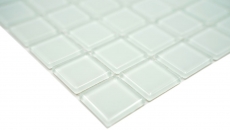 Mosaico de azulejos translúcido blanco con tinte verde mosaico de vidrio Crystal BAD WC cocina MOS60-0102_f | 10 esteras de mosaico