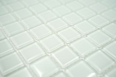 Mosaico de azulejos translúcido blanco con tinte verde mosaico de vidrio Crystal BAD WC cocina MOS60-0102_f | 10 esteras de mosaico