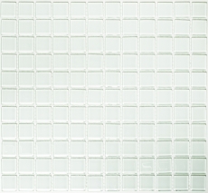 Mosaico de azulejos translúcido blanco con tinte verde mosaico de vidrio Crystal BAD WC cocina MOS60-0102_f | 10 esteras de mosaico