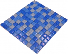 Mosaico de azulejos translúcido azul claro mosaico de vidrio Crystal azul claro BAÑO WC cocina PARED MOS72-0406_f | 10 esteras de mosaico