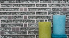 Mosaico de azulejos de acero inoxidable translúcido verde gris compuesto de mosaico de vidrio Crystal acero piedra verde gris MOS87-MV728_f | 10 esteras de mosaico