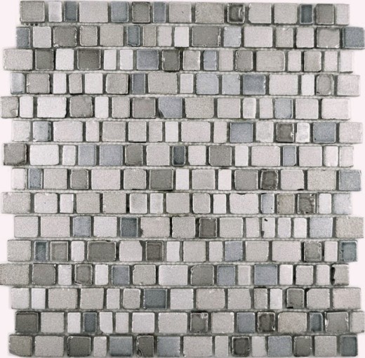 Mosaico de cristal transparente mosaico de vidrio gris beige pared azulejo backsplash cocina bathroom_f | 10 esteras de mosaico