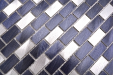 Mosaico aluminio varillas negro salpicadero de cocina MOS48-0208_f