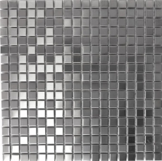 Mosaico salpicadero acero inoxidable plata acero cepillado salpicadero de cocina MOS129-CE15D_f
