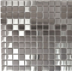 Mosaico splashback acero inoxidable plata acero cepillado azulejos backsplash cocina MOS129-23D_f