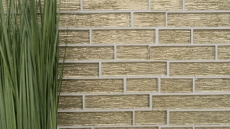 Mosaico backsplash Mosaico de vidrio compuesto translúcido Crystal Chic oro MOS86-8CGO_f