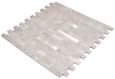Muestra de mano vinilo compuesto efecto piedra Gris cemento/Plata mosaico pared azulejo backsplash - Muestra de mano