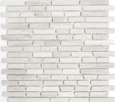 Mosaico de mármol de piedra natural de ladrillo de mármol gris rayas backsplash MOS40-MOSBrick2012_f