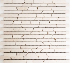 Mosaico de mármol piedra natural blanco Ladrillo Botticino Anticato cocina splashback MOS40-0102_f