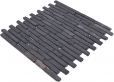 Mosaico de mármol piedra natural gris antracita Nero Marquina MOS40-0125_f