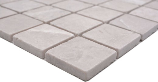 Mosaico de mármol piedra natural marfil Botticino Antique Marble MOS36-0106_f
