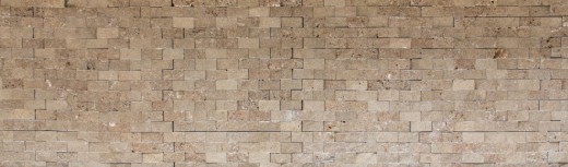 Mosaico de pared de piedra Travertino piedra natural nogal Ladrillo Splitface Noce Travertino 3D MOS43-44248_f