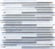 Mosaico de azulejos translúcidos compuesto blanco multistick mosaico de vidrio Crystal Artificial blanco MOS86-MS90_f