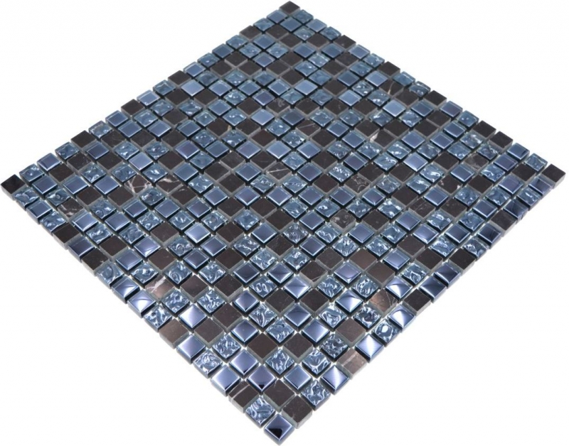 Mosaico de azulejos de cocina splashback translúcido gris negro mosaico de vidrio Crystal piedra gris negro MOS92-0302_f