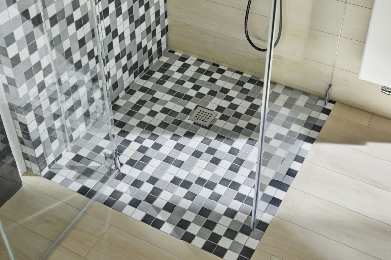Cerámica mosaico antiguo blanco gris antracita pared azulejo cocina baño azulejo MOS14-0123_f