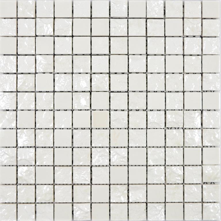 Mosaico de cerámica Bakú blanco mosaico azulejos pared azulejos backsplash cocina cuarto de baño MOS14-0001_f