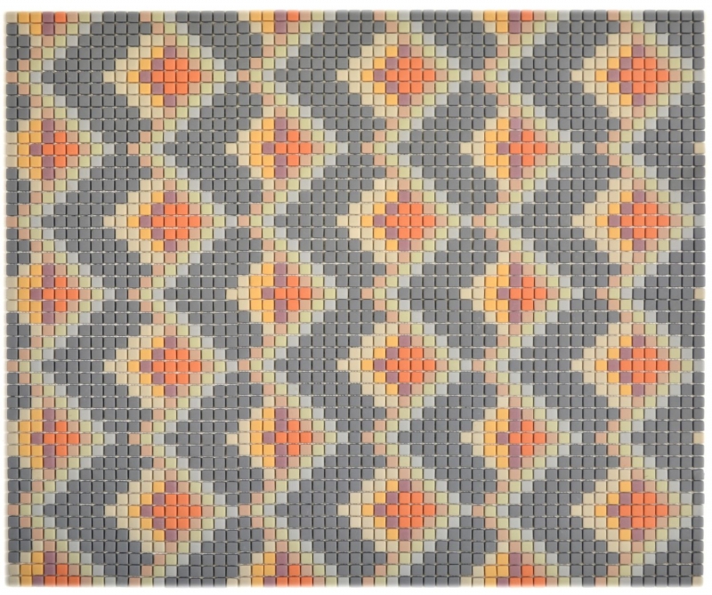 GLASS MOSAIC decoración gris claro mate mosaico azulejo pared backsplash cocina cuarto de baño MOS140-RO4_f