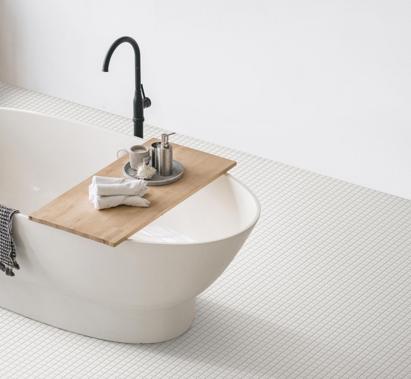 Mosaico de azulejos SMOOTH-SOFT baño piso pared OLD WHITE MOS18-0102-R10_f
