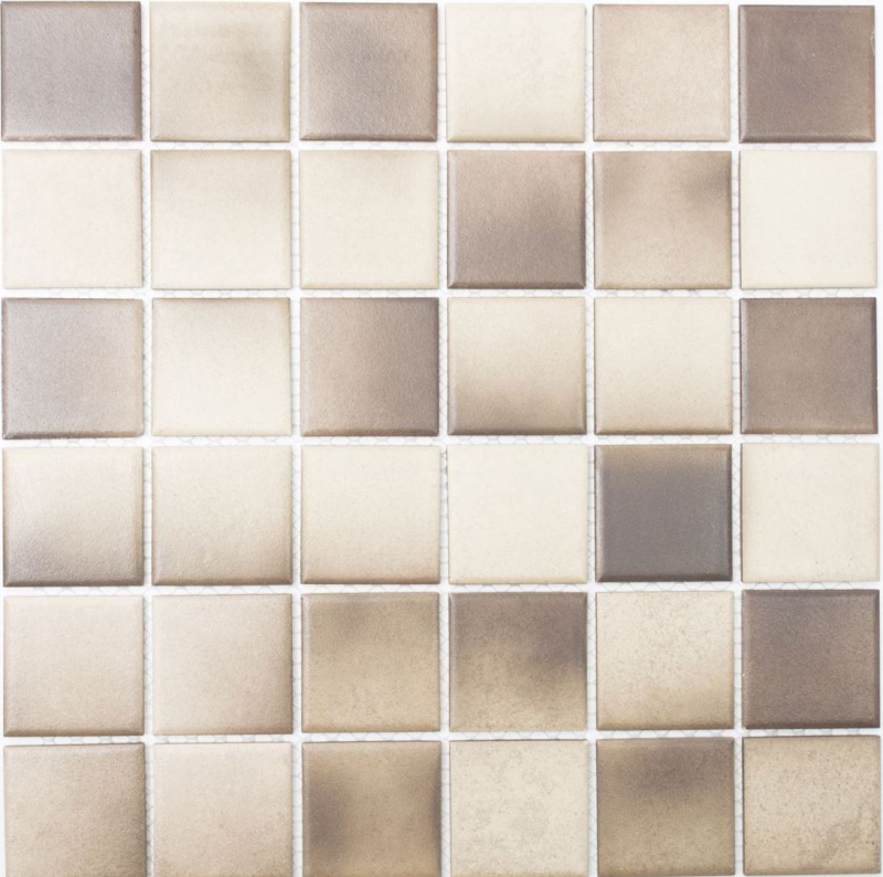 Mosaico de cerámica MARRON BEIGE MIX SMOOTH-SOFT salpicadero de cocina MOS16-1211-R10_f