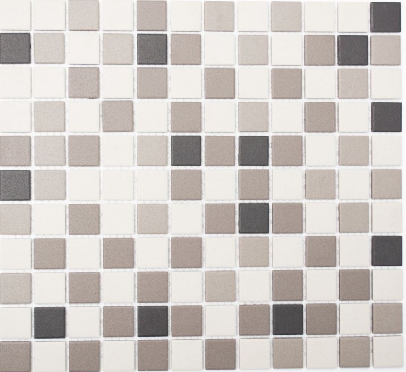 Azulejo de mosaico de cerámica de color beige claro gris sin esmaltar salpicadero de la cocina MOS18-0205_f